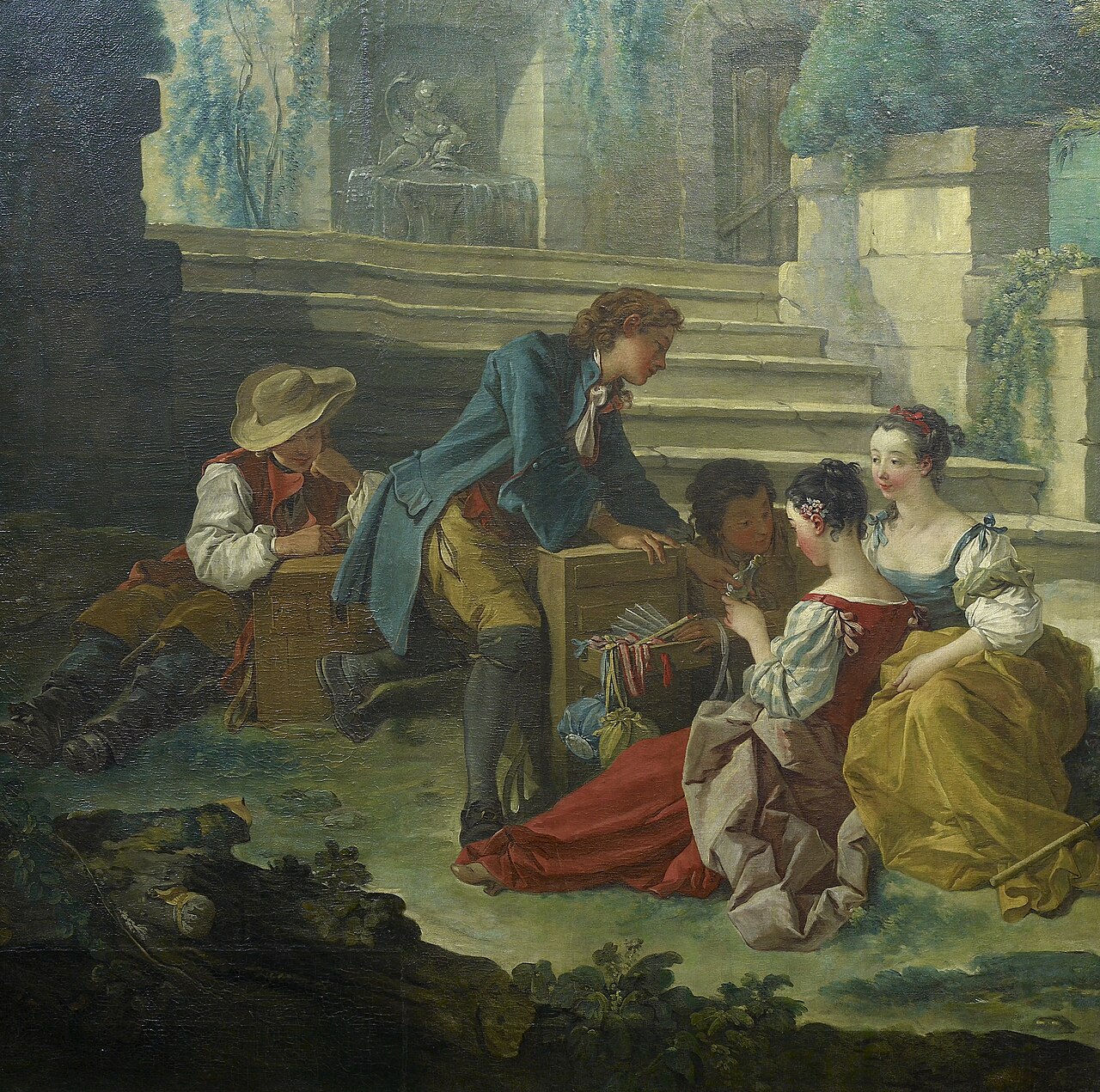 Le Galant Colporteur, par François Boucher vers 1743.