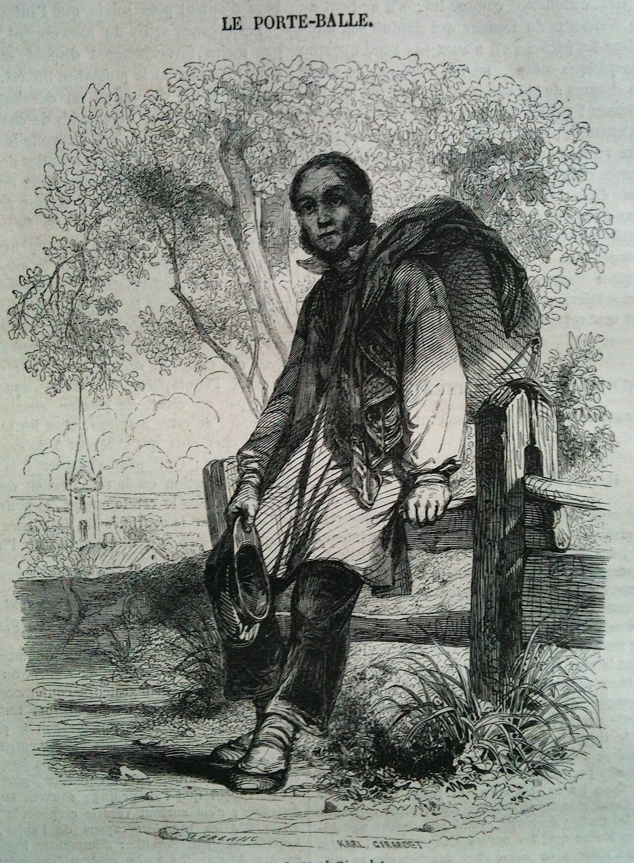 « Le Porte-balle » par Karl Girardet (1851).
